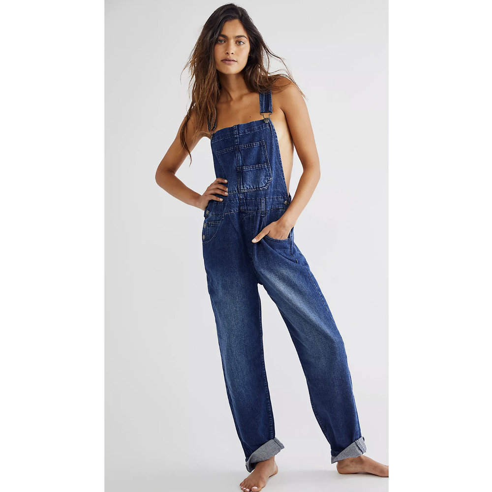 Free People’s Ziggy Denim Overall, inky indigo, xs
